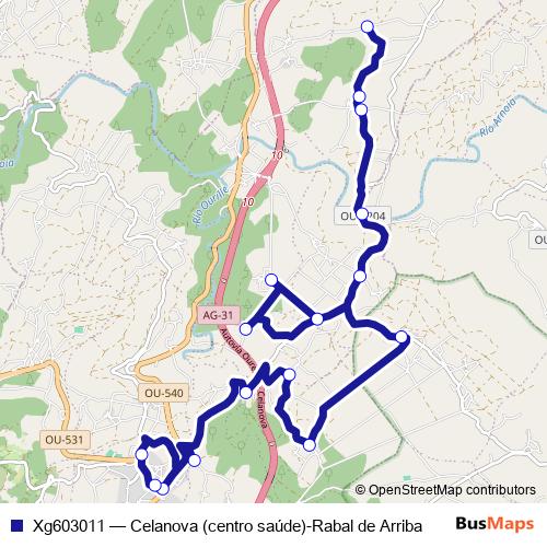 Xg603011 bus Line Map