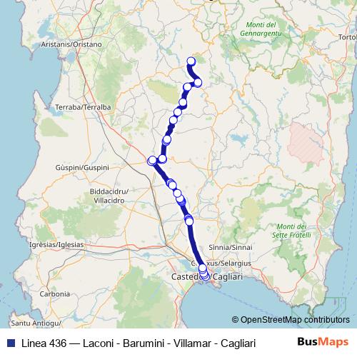 Linea 436 bus Line Map