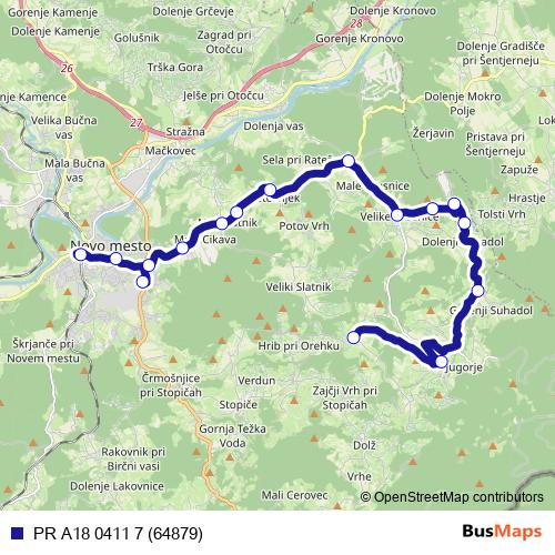 PR A18 0411 7 (64879) bus Line Map