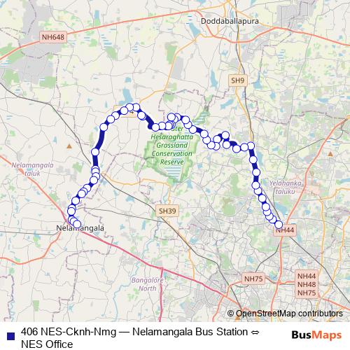 406 NES-Cknh-Nmg bus Line Map