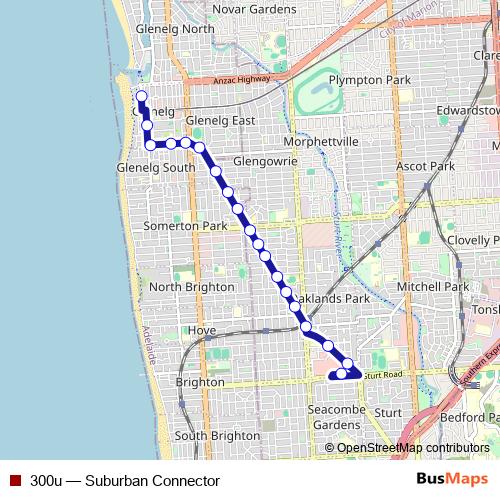300u bus Line Map
