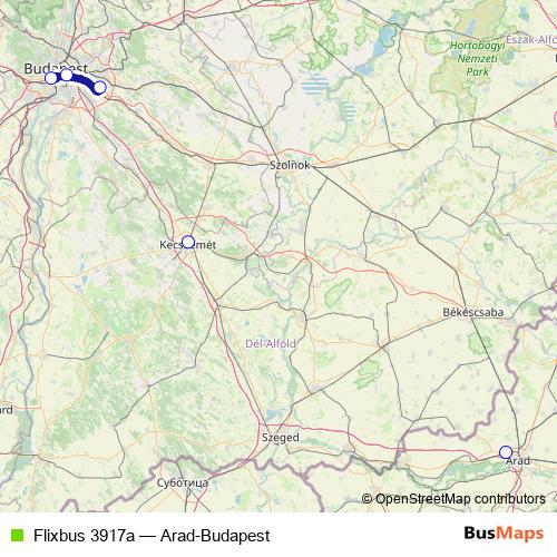 Flixbus 3917a bus Line Map