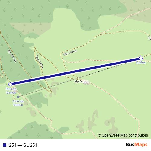 251 cable-car Line Map