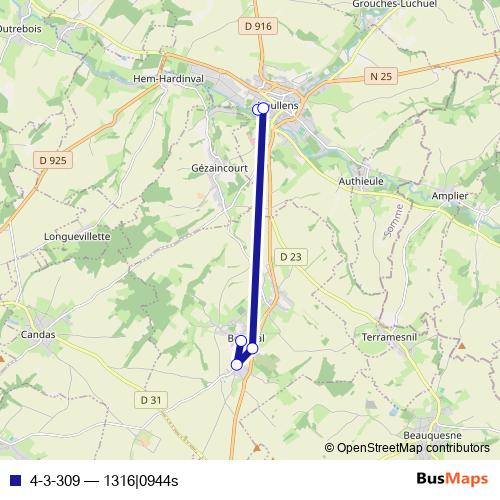 4-3-309 bus Line Map