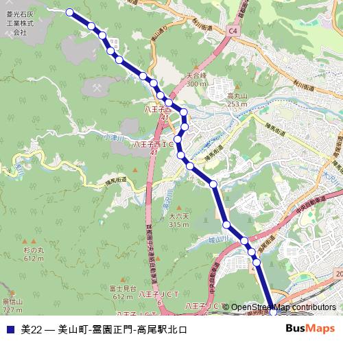 美22 bus Line Map
