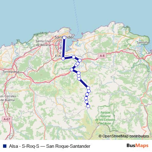 Alsa - S-Roq-S bus Line Map