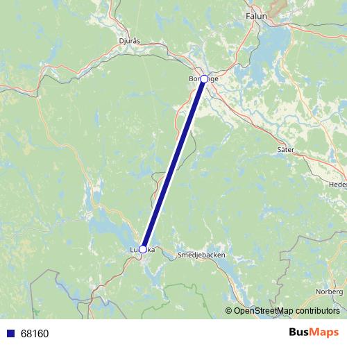 68160 bus Line Map