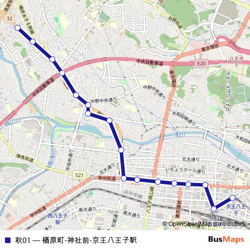 秋01 bus Line Map