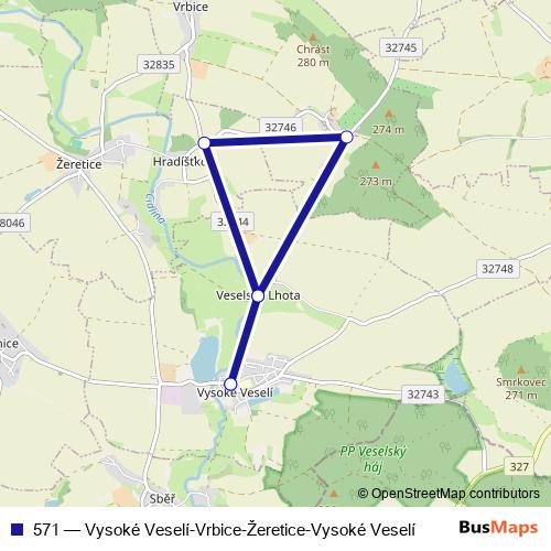 571 bus Line Map