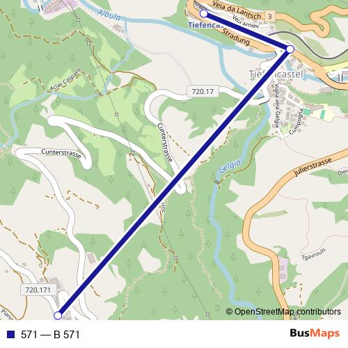 571 bus Line Map