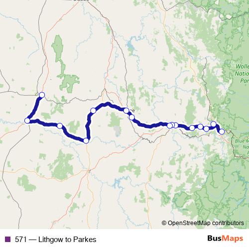 571 bus Line Map