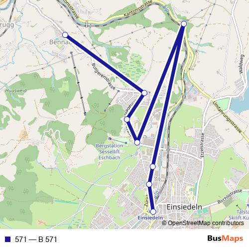 571 bus Line Map
