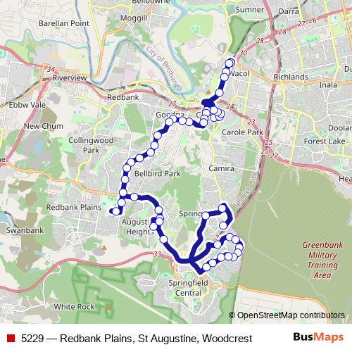 5229 bus Line Map