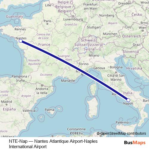 NTE-Nap bus Line Map