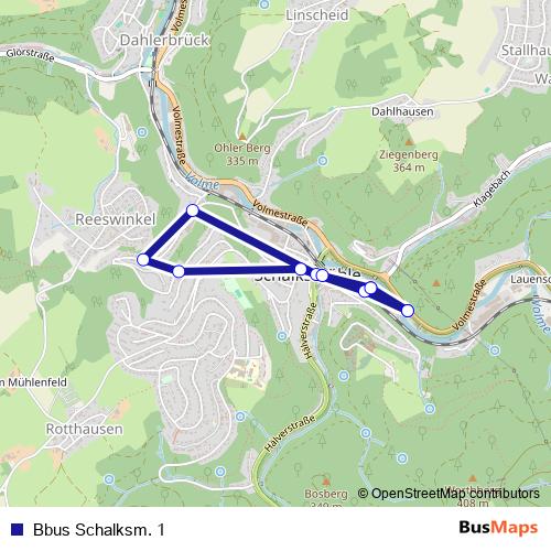 Bbus Schalksm. 1 bus Line Map