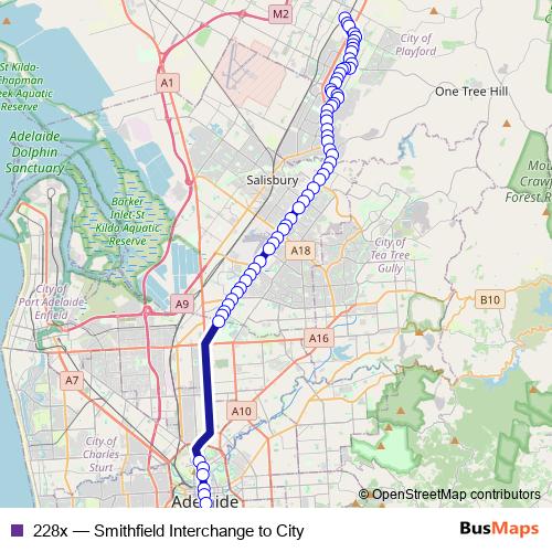 228x bus Line Map