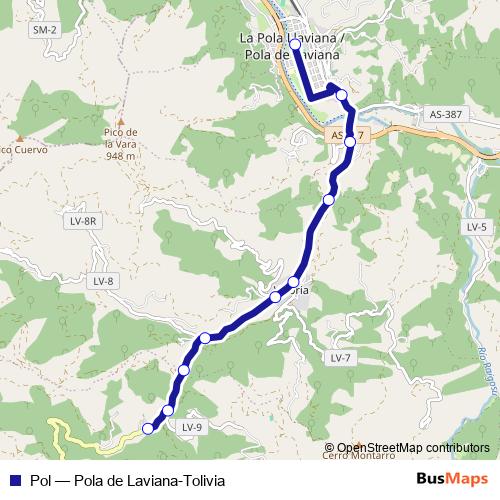 Pol bus Line Map