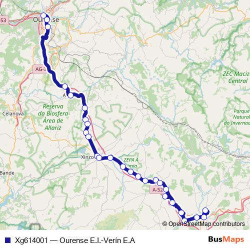Xg614001 bus Line Map