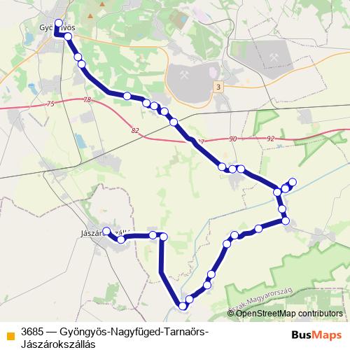 3685 bus Line Map