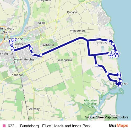 622 bus Line Map