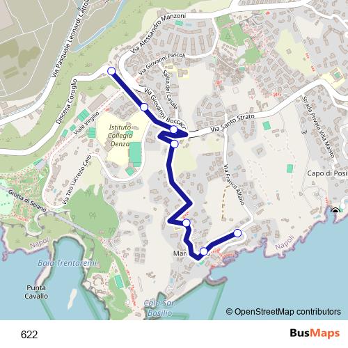 622 bus Line Map