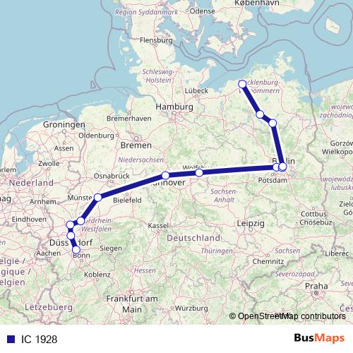 IC 1928 rail Line Map