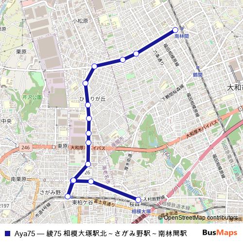 Aya75 bus Line Map