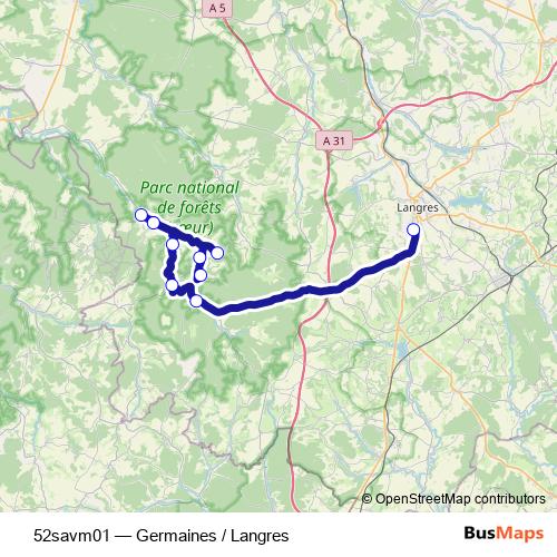 52savm01 bus Line Map