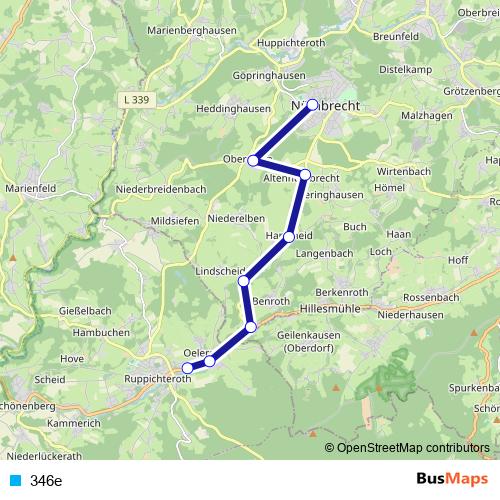 346e tram Line Map