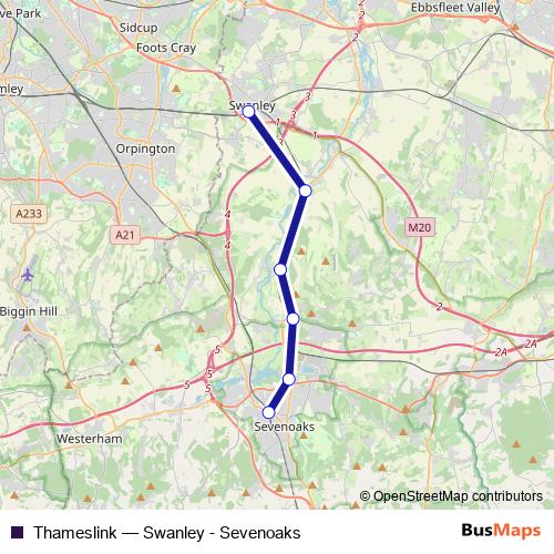 Thameslink rail Line Map