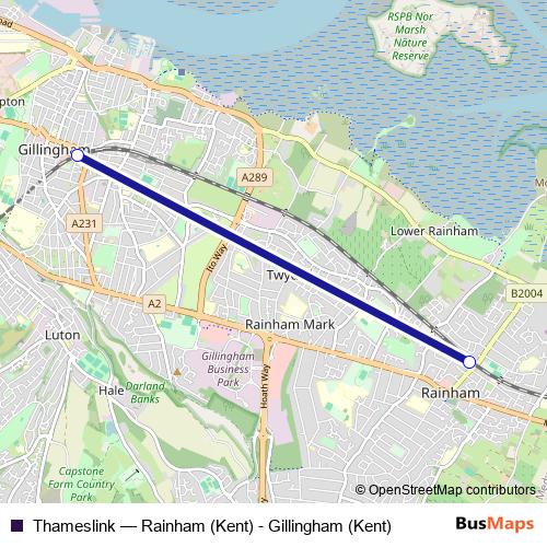Thameslink rail Line Map