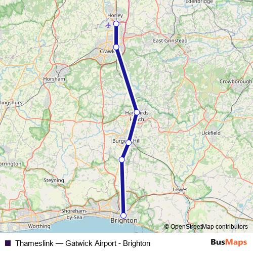 Thameslink rail Line Map