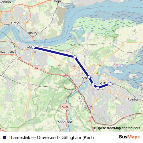 Thameslink rail Line Map
