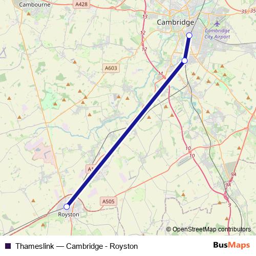 Thameslink rail Line Map