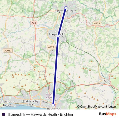Thameslink rail Line Map
