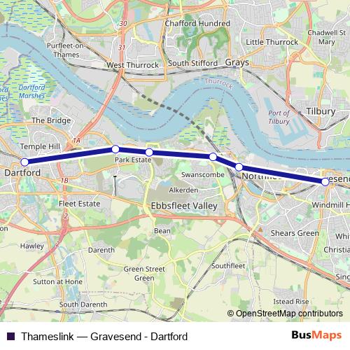 Thameslink rail Line Map