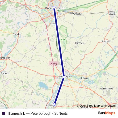 Thameslink rail Line Map