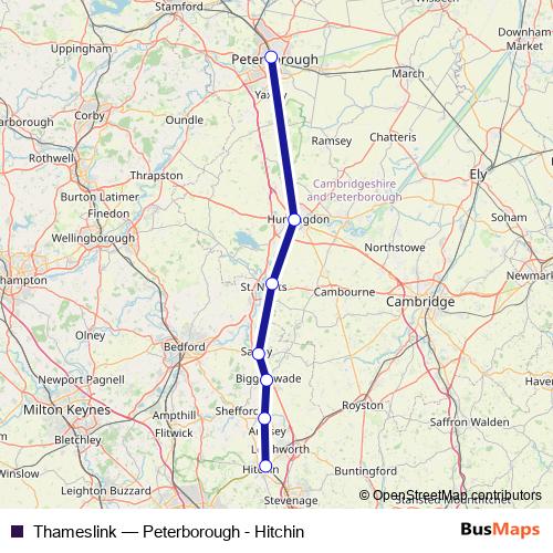 Thameslink rail Line Map