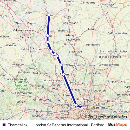 Thameslink rail Line Map
