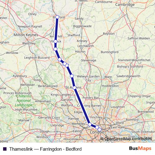 Thameslink rail Line Map