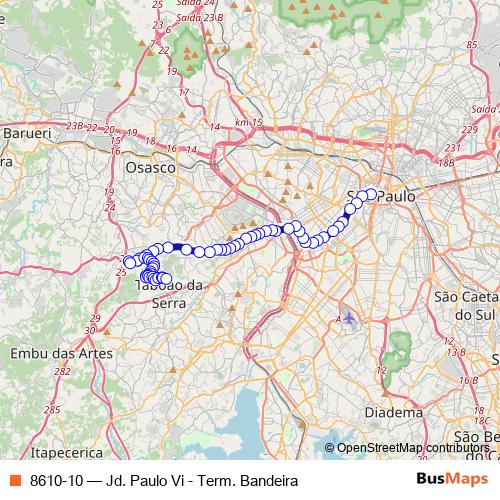 8610-10 bus Line Map