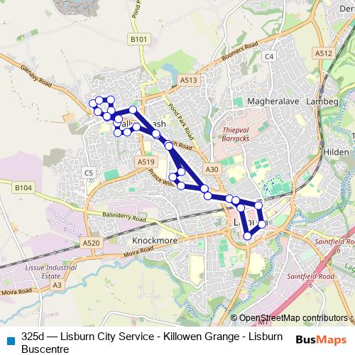325d bus Line Map