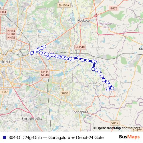 304-Q D24g-Gnlu bus Line Map