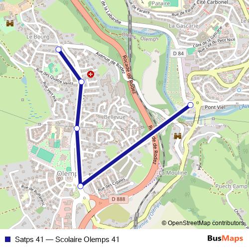 Satps 41 bus Line Map