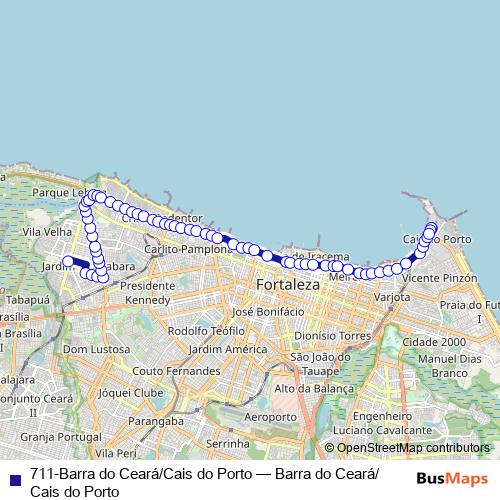 711-Barra do Ceará/Cais do Porto bus Line Map