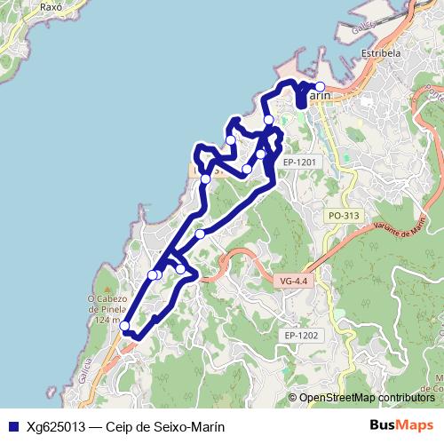 Xg625013 bus Line Map
