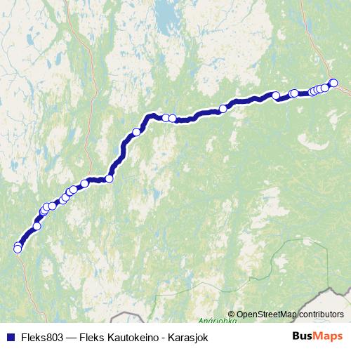 Fleks803 bus Line Map