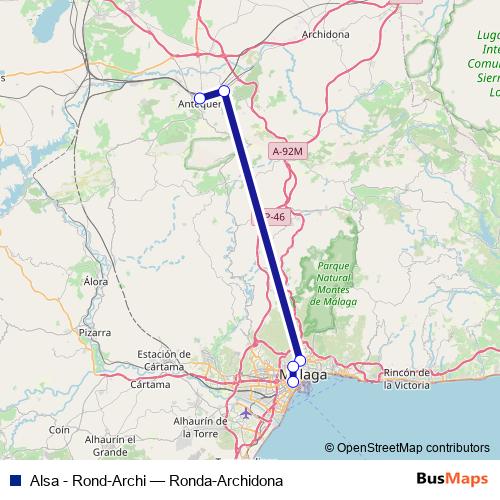 Alsa - Rond-Archi bus Line Map
