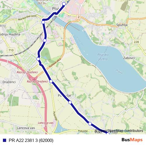 PR A22 2381 3 (62000) bus Line Map