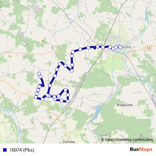 10074 (Pks) bus Line Map